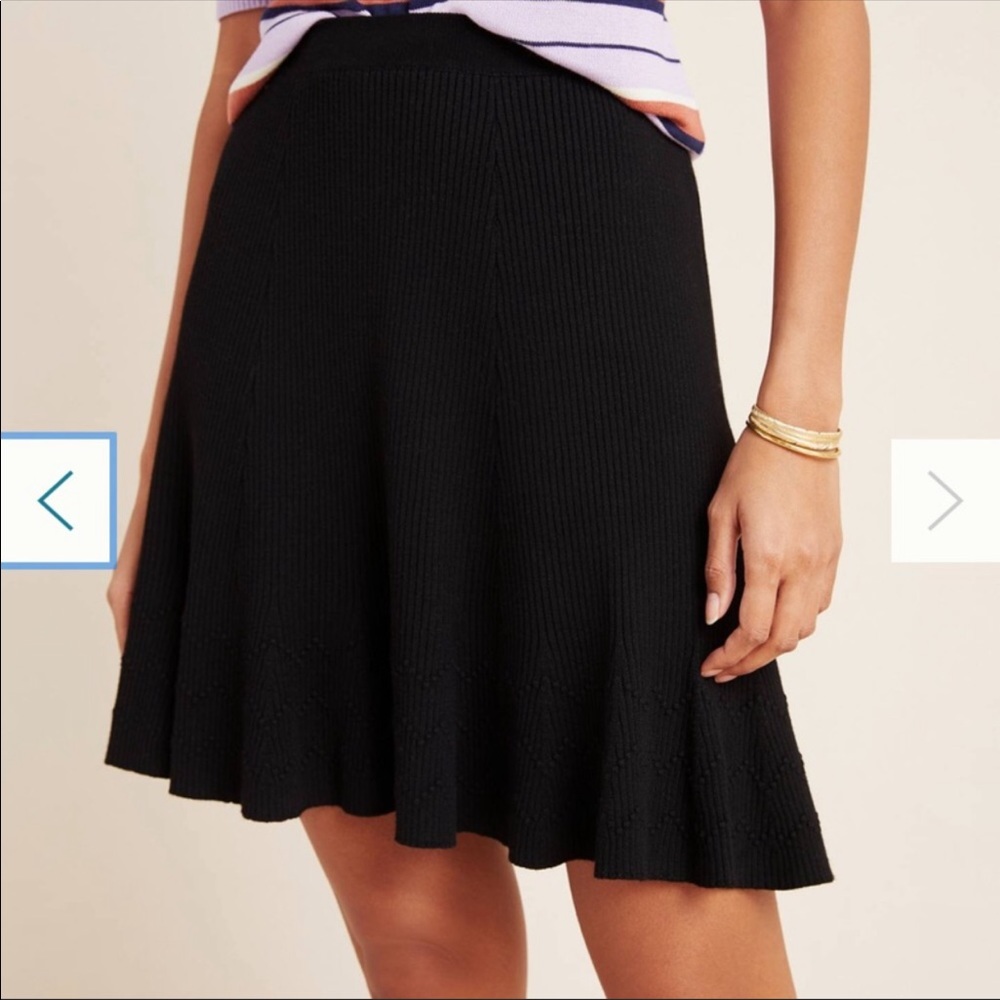 Anthropologie Maeve Ribbed Sweater Skirt